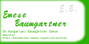 emese baumgartner business card